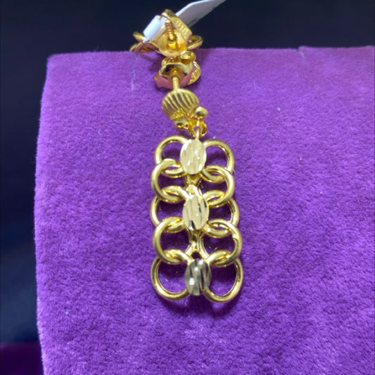 22 Ayar Altın Küpe Prenses Tasarım 3.41gr Kadın - K00984 - alternatif görsel