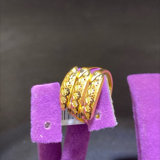 22 Ayar Altın Yüzük Kaburga Modern Tasarım 4.70gr 19 Numara Kadın - Y01031 - alternatif görsel