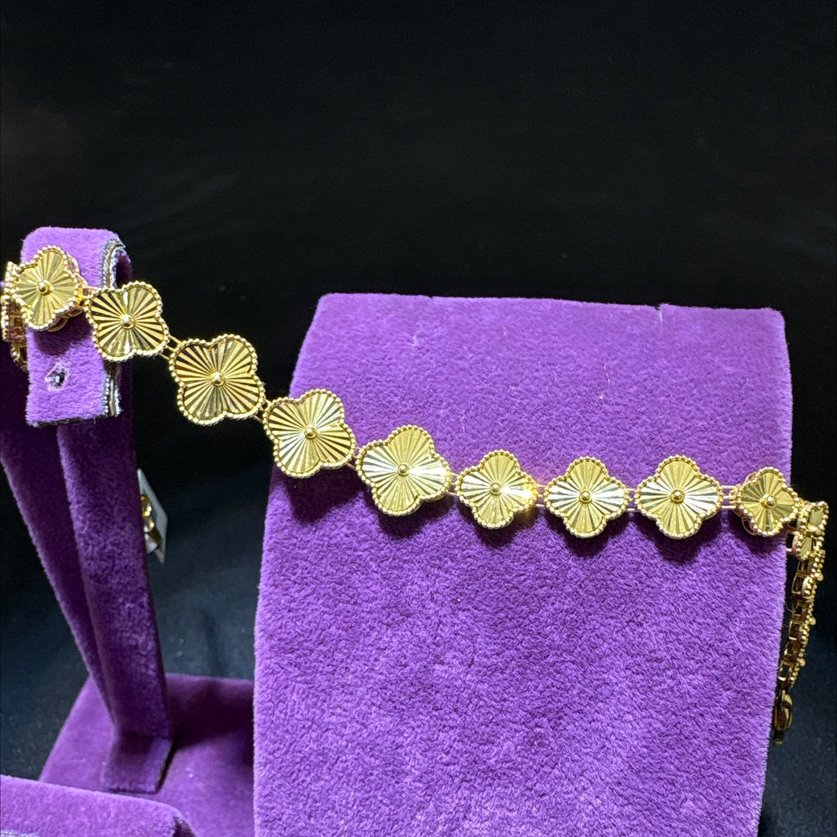 22 Ayar Altın Bileklik Yonca Özel Tasarım 9.49gr 20 CM Kadın - B00983