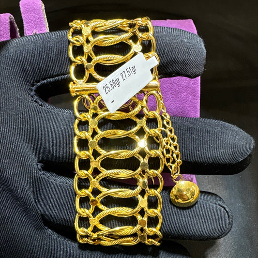 22 Ayar Altın Bileklik Paksoy Özel Tasarım 25.68gr Kadın Hediye - B00989 - alternatif görsel