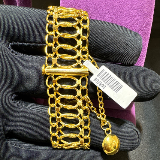 22 Ayar Altın Bileklik Fidan Özel Tasarım 14.00gr Kadın - B00990 - alternatif görsel