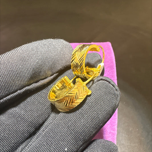 22 Ayar Altın Küpe Maraş Halkası Özel Tasarım 3.68gr Kadın - K00995 - alternatif görsel