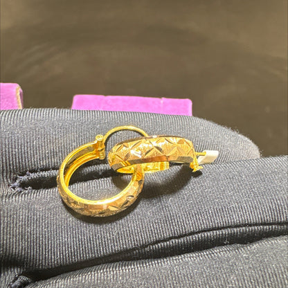 22 Ayar Altın Küpe Maraş Halkası Modern Tasarım 2.81gr Kadın - K00996