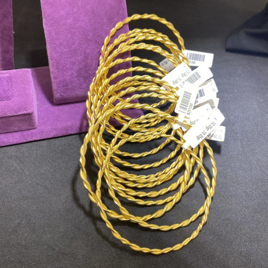 22 Ayar Altın Kıvırcık Bilezik Modern Tasarım 11.97gr Kadın - BZ01291 - alternatif görsel