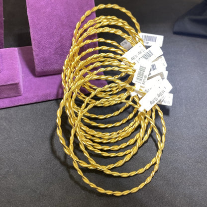 22 Ayar Altın Kıvırcık Bilezik Özel Tasarım 14.92gr Kadın - BZ01295