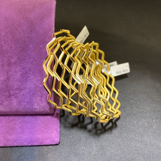 22 Ayar Altın Bilezik Zigzag Modern Tasarım 10.06gr Kadın - BZ01279 - alternatif görsel