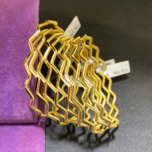 22 Ayar Altın Bilezik Zigzag Modern Tasarım 9.98gr Kadın - BZ01277 - alternatif görsel