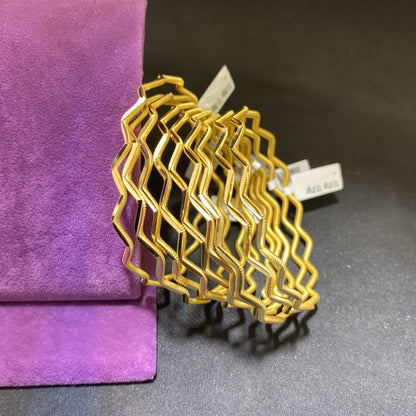 22 Ayar Altın Bilezik Zigzag Modern Tasarım 10.12gr Kadın - BZ01276