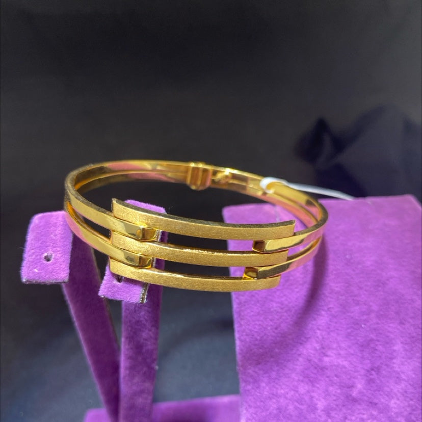 22 Ayar Altın Bilezik Kaburga Özel Tasarım 17.52gr Kadın - BZ01310