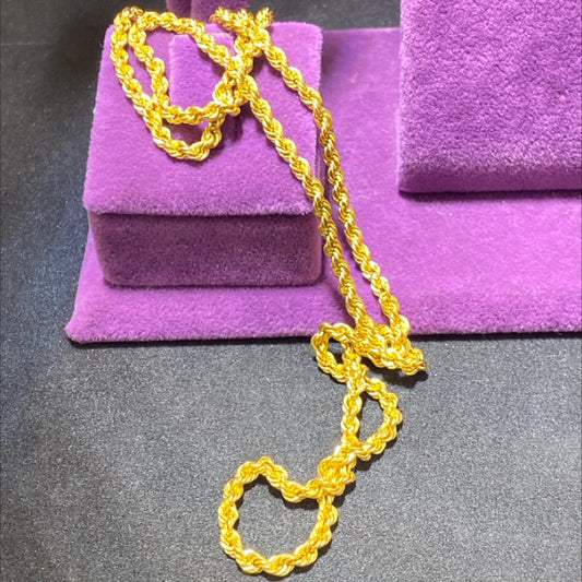 22 Ayar Altın Halat Özel Tasarım 5.76gr 50cm Hediye - H00209 - alternatif görsel