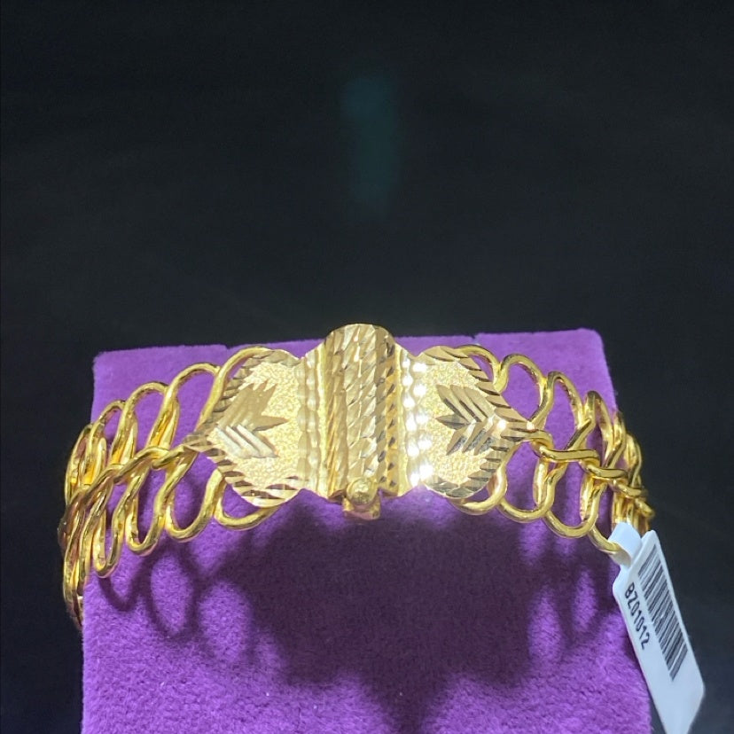 22 Ayar Altın Bilezik Maraş Burması Özel Tasarım 34.04gr Hediye Paksoy - BZ01311