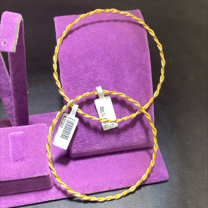 22 Ayar Altın Bilezik Kıvırcık Özel Tasarım 12.53gr Hediye Kadın Paksoy Kuyumculuk - BZ01312