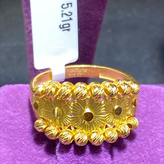 22 Ayar Altın Yüzük Dorika Toplu Dorikalı Model 4.46gr 19 Numara Kadın Paksoy - Y01050 - alternatif görsel