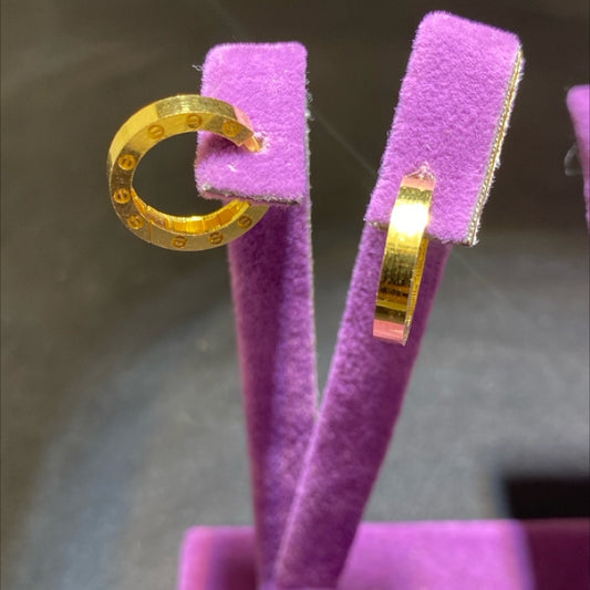 22 Ayar Altın Küpe Paksoy Kuyumculuk Halka Model Modern Tasarım 3.75gr Kadın Hediye - K01001 - alternatif görsel