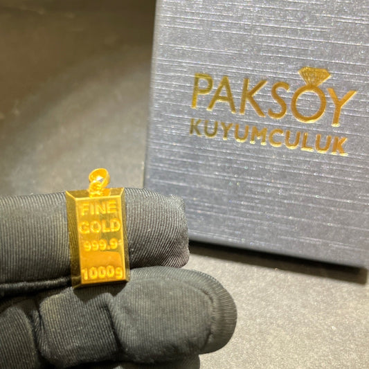 22 Ayar Altın Kolye Ucu Zarif Özel Tasarım 3.95gr Hediye Paksoy - C00305 - alternatif görsel