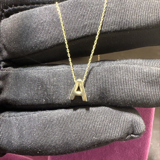 14 Ayar Altın Kolye A Harfi Özel Tasarım 1.26gr Kadın Hediye Paksoy - KL00059 - alternatif görsel