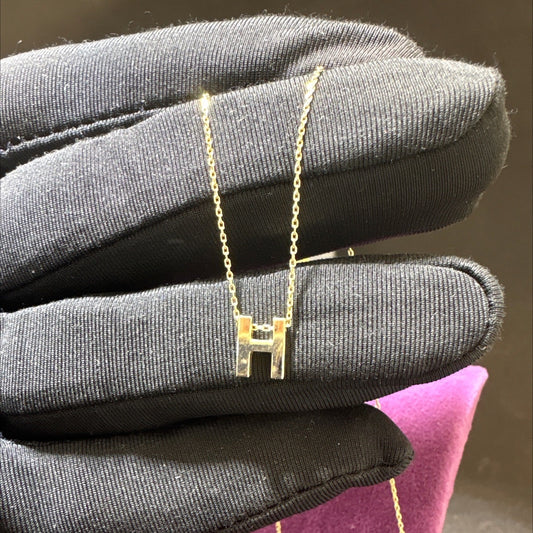 14 Ayar Altın Kolye H Harfi Özel Tasarım 1.53gr Hediye Kadın Paksoy Kuyumculuk - KL00055 - alternatif görsel