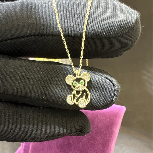 14 Ayar Altın Kolye Ayıcık Özel Tasarım 1.91gr Hediye Kadın Paksoy - KL00063 - alternatif görsel