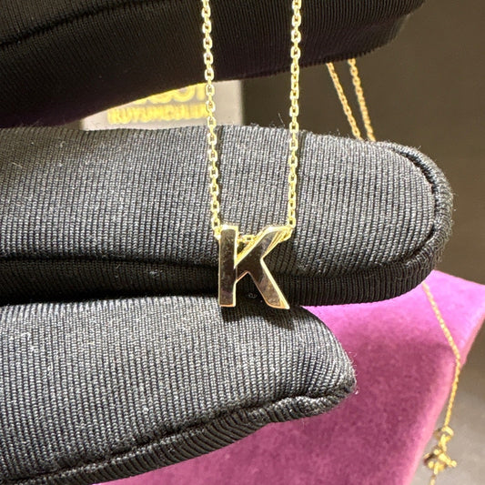 14 Ayar Altın Kolye K Harfi Modern Tasarım 1.43gr Kadın Hediye Paksoy - KL00057 - alternatif görsel