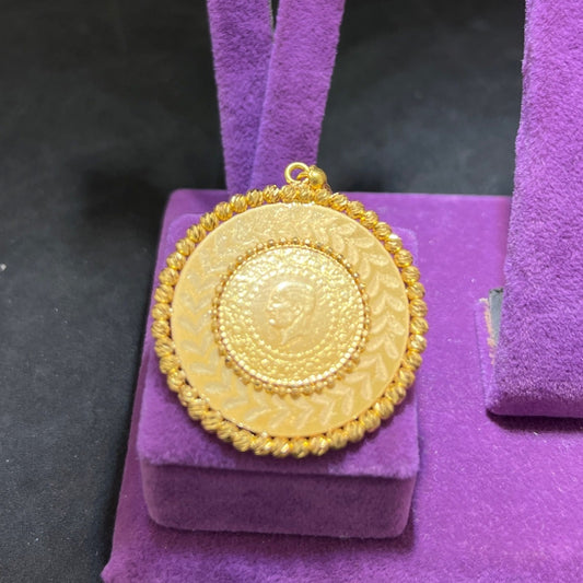 22 Ayar Altın Kolye Ucu Dorika Çeyrekli Dolamalı Özel Tasarım 9.71gr Hediye Kadın - C00317 - alternatif görsel