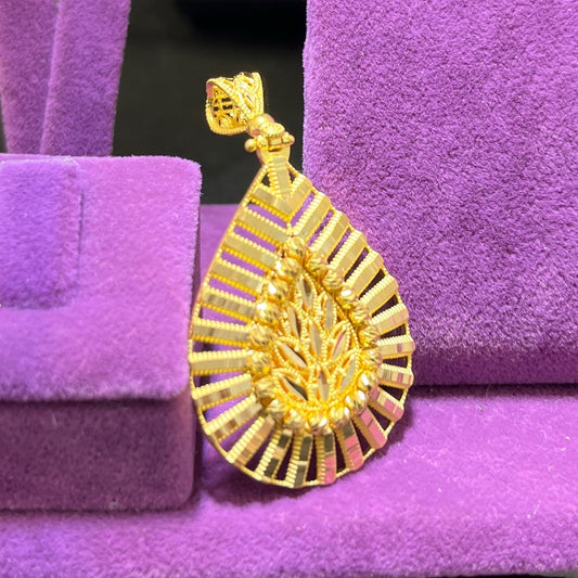 22 Ayar Altın Kolye Ucu Sıralı Dorikalı Kalemli Özel Tasarım 8.70gr Kadın Hediye Paksoy Kuyumculuk - C00319 - alternatif görsel