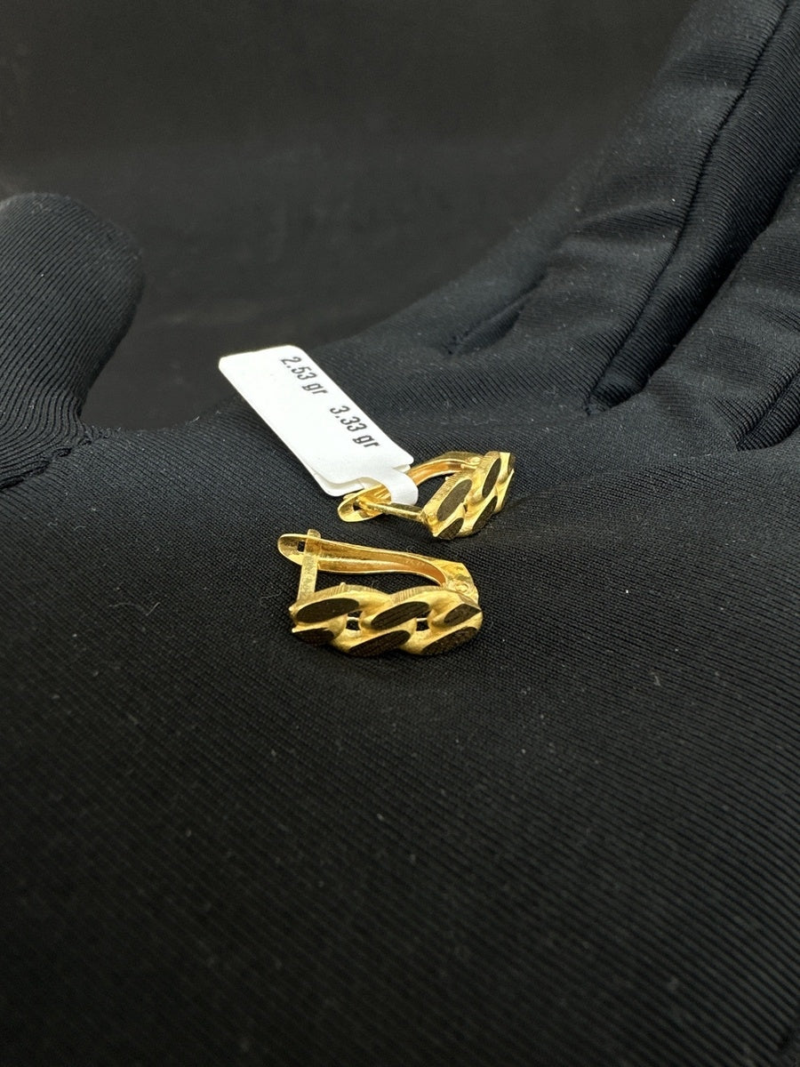 22 Ayar Altın Küpe Yaprak Tasarım 2.53gr Kadın - K000749