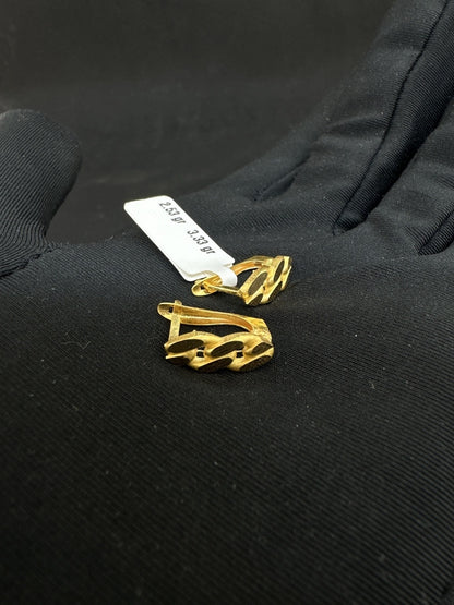 22 Ayar Altın Küpe Yaprak Tasarım 2.53gr Kadın - K000749