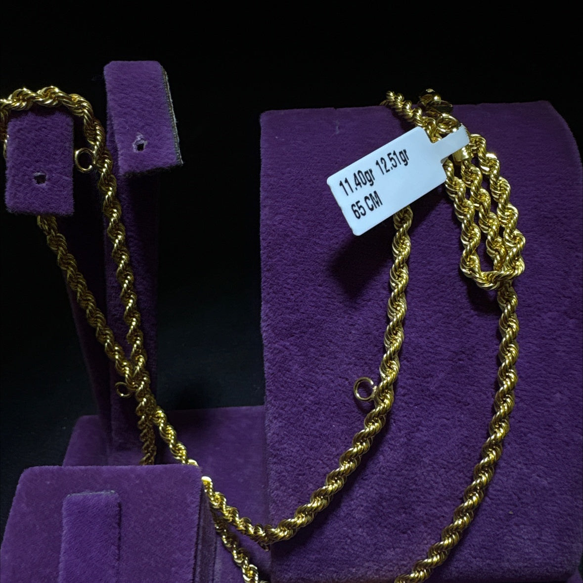 22 Ayar Altın Halat Özel Tasarım 11.40gr 65 CM Hediye - H00194