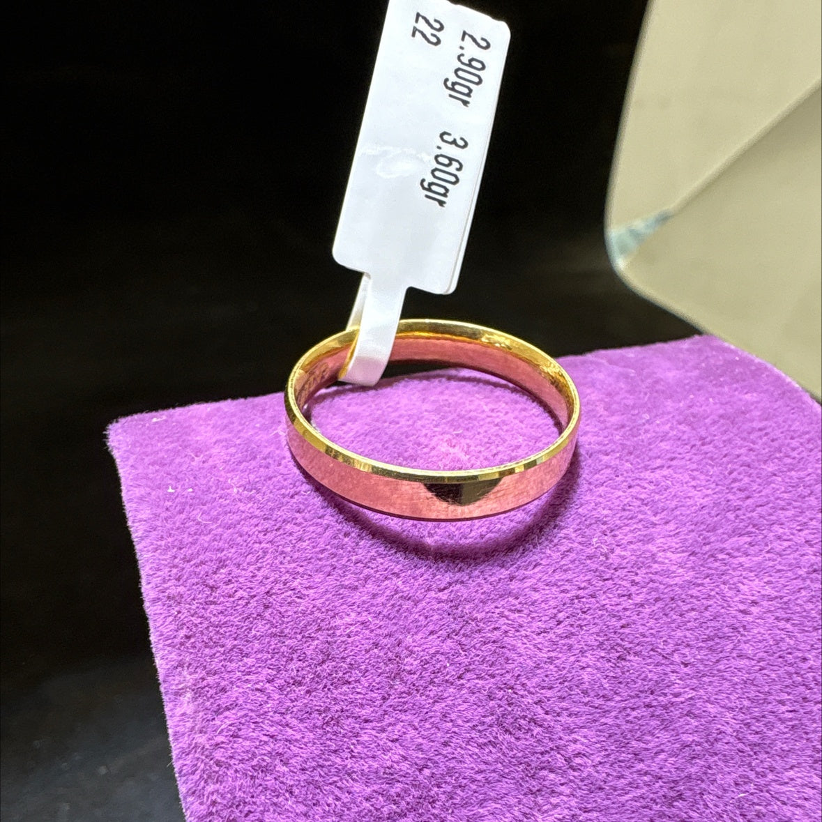 22 Ayar Altın Desenli Alyans Modern Tasarım 2.90gr 22 Beden - DA00073