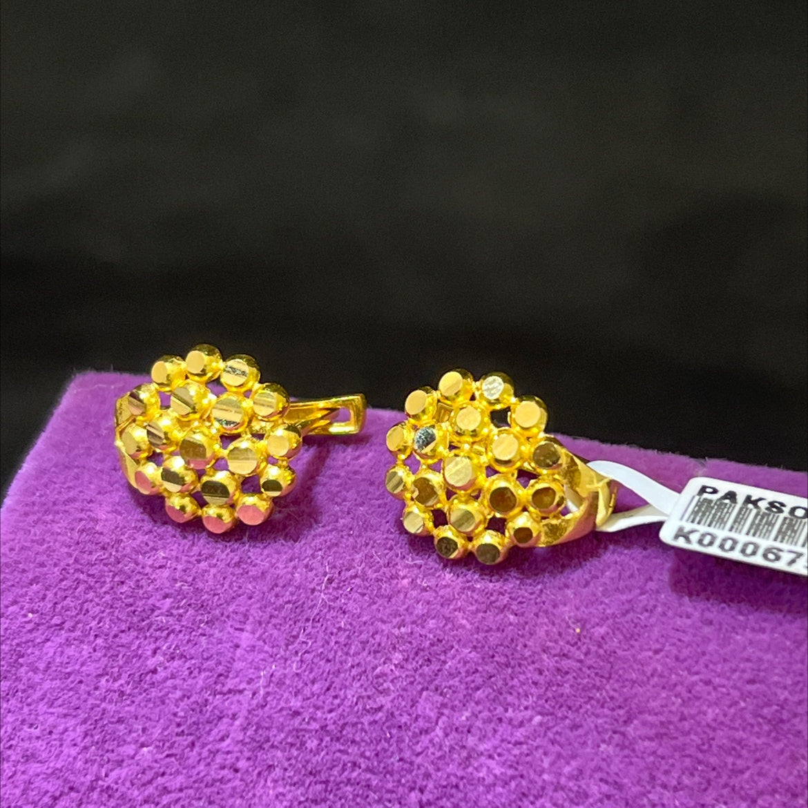 22 Ayar Altın Küpe Zarif Tasarım 3.63gr - K000679