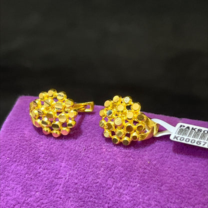 22 Ayar Altın Küpe Zarif Tasarım 3.63gr - K000679