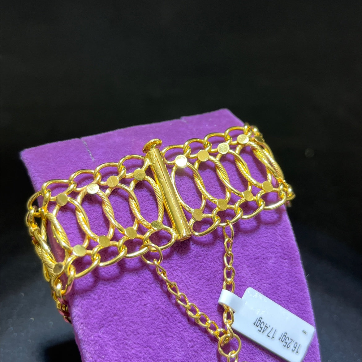 22 Ayar Altın Bileklik Paksoy Özel Tasarım 16.25gr Hediye - B00933