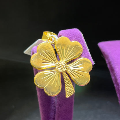 22 Ayar Altın Kolye Ucu Yonca Özel Tasarım 3.46gr Hediye - C00268