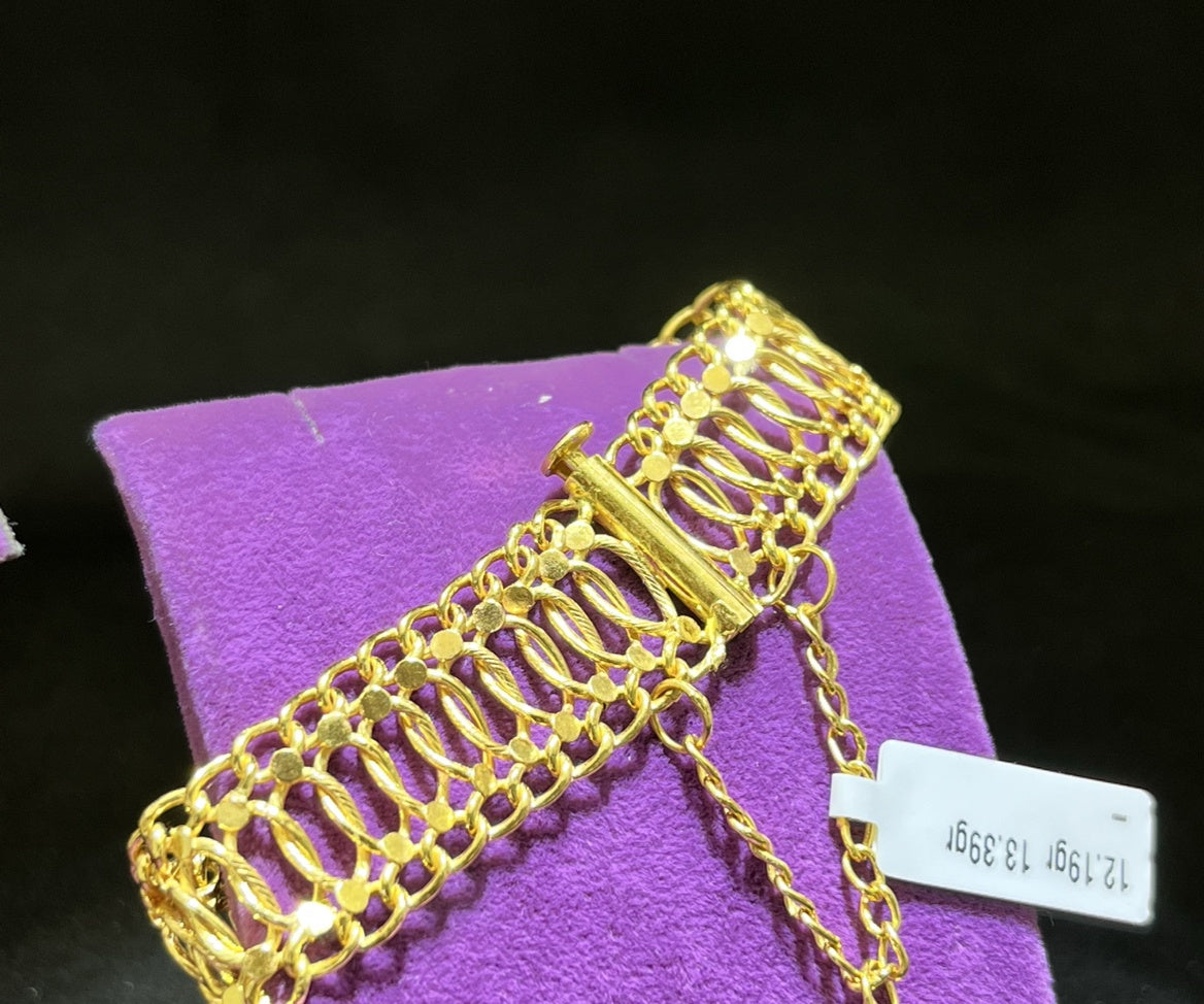 22 Ayar Altın Bileklik Paksoy Modern Tasarım 20.51gr Hediye - B00932