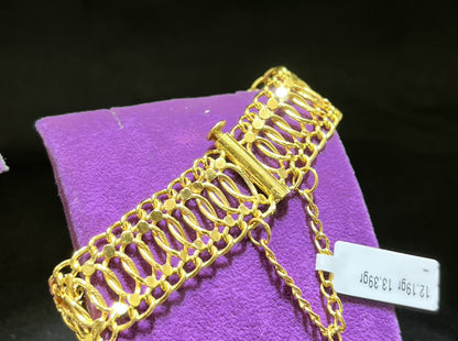 22 Ayar Altın Bileklik Özel Tasarım Fidan 18.45gr Kadın - B00929