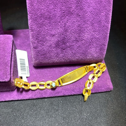 22 Ayar Altın Çocuk Künye Özel Tasarım 3.42gr Hediye - F00018