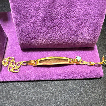 22 Ayar Altın Çocuk Künye Özel Tasarım 2.18gr Hediye - F00011