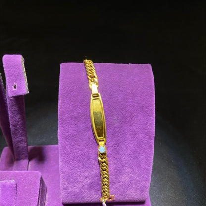 22 Ayar Altın Çocuk Künye Paksoy Özel Tasarım 3.54gr Hediye - F00012