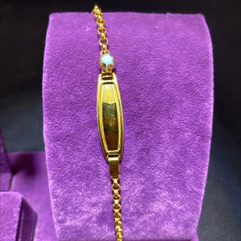 22 Ayar Altın Çocuk Künye Özel Tasarım 2.92gr - F00017