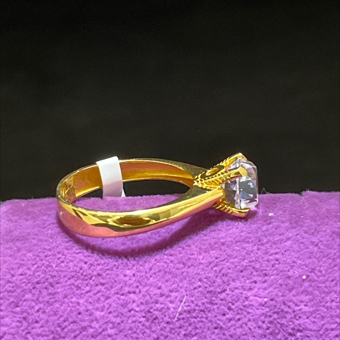 22 Ayar Altın Taşlı Yüzük Modern Tasarım 4.24gr 17 Numara Kadın - T00236