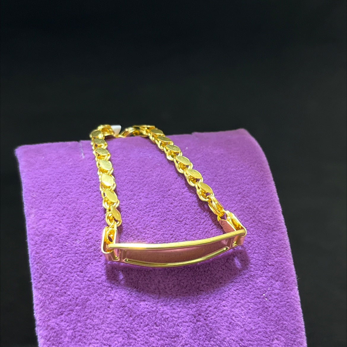 22 Ayar Altın Çocuk Künye Pullu Özel Tasarım 4.28gr Hediye - F00021