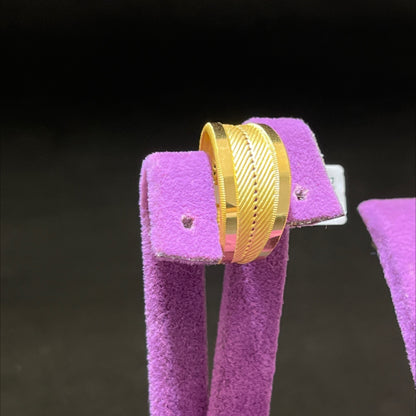 22 Ayar Altın Yüzük Hasırlı Özel Tasarım 3.32gr 20 Numara Kadın - Y01023