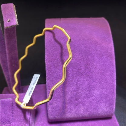 22 Ayar Altın Bilezik Paksoy Zigzag Tasarım 10.17gr Kadın - BZ01212