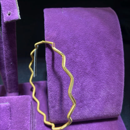 22 Ayar Altın Bilezik Zigzag Modern Tasarım 10.00gr Kadın - BZ01211