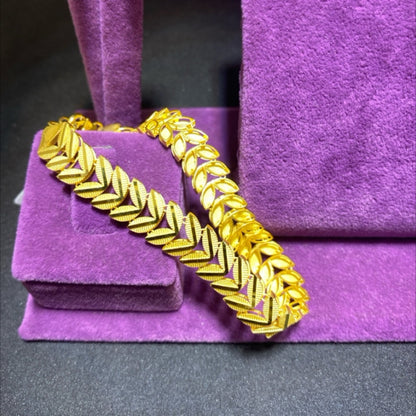 22 Ayar Altın Bileklik Başak Serisi 12.81gr 18 CM Kadın - B00964