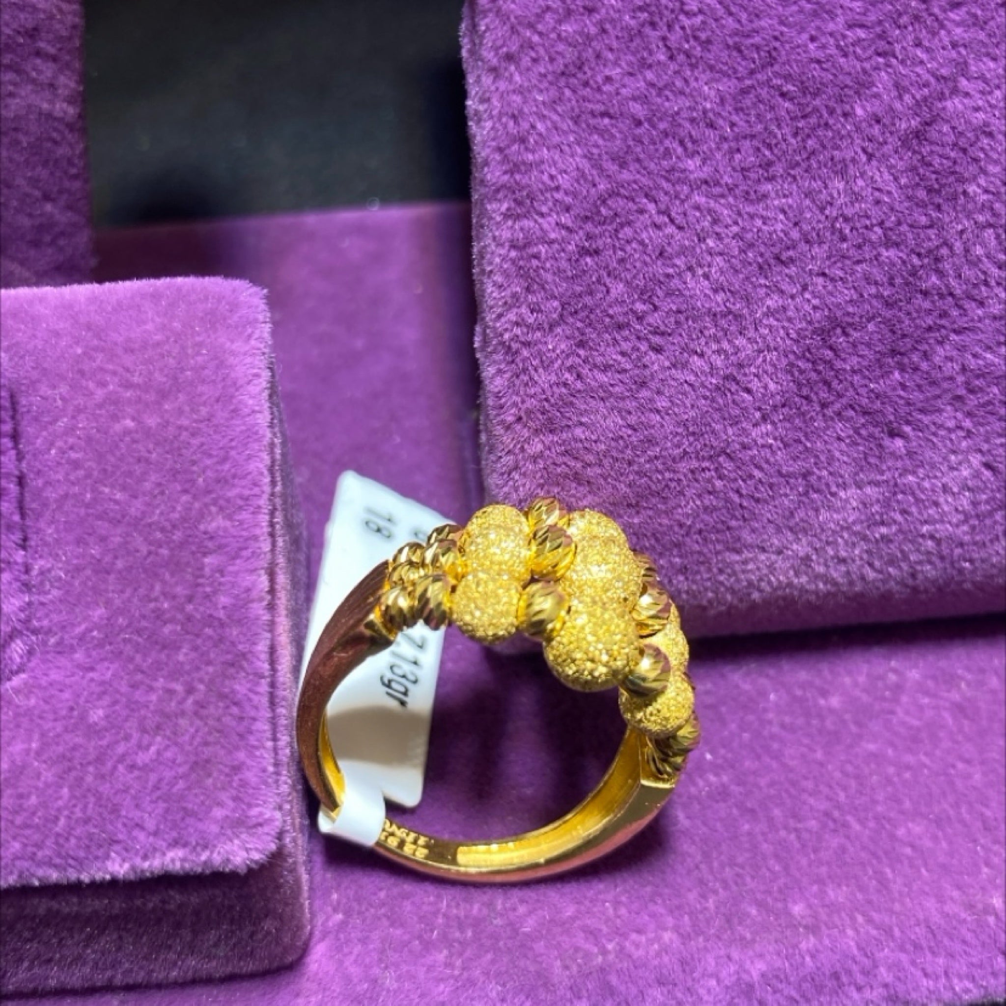 22 Ayar Altın Yüzük 3 Sıra Dorikalı Modern Tasarım 6.33gr 18 Numara Kadın - Y01025