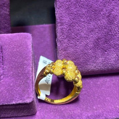 22 Ayar Altın Yüzük 3 Sıra Dorikalı Modern Tasarım 6.33gr 18 Numara Kadın - Y01025