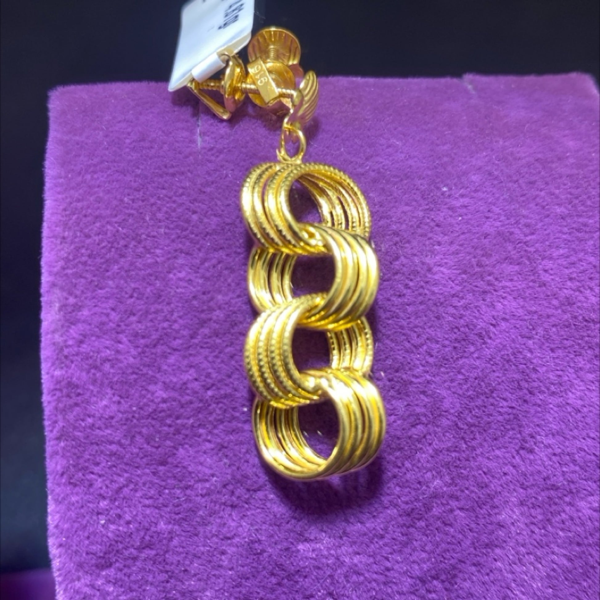 22 Ayar Altın Küpe Samanyolu Modern Tasarım 4.06gr Kadın - K00981