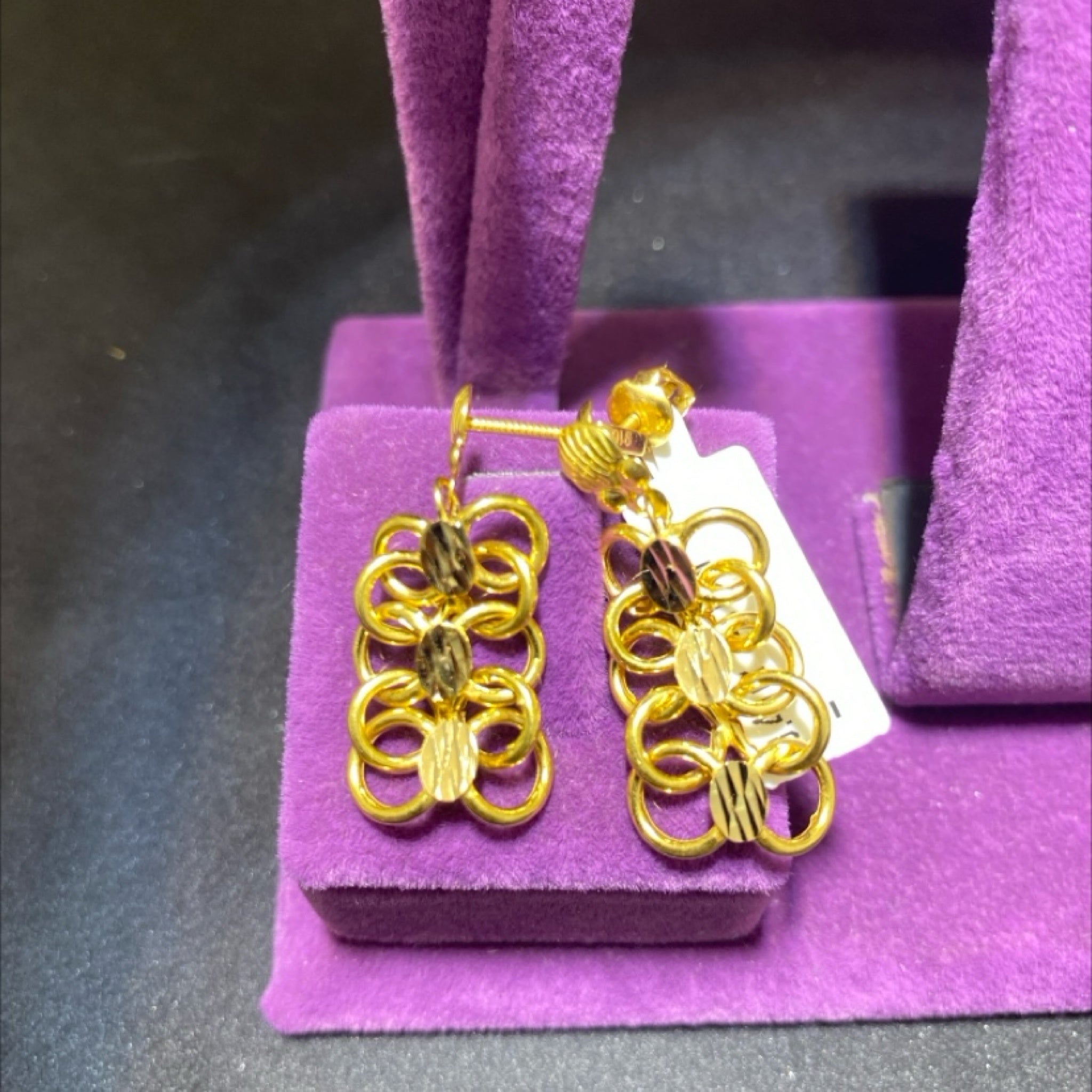 22 Ayar Altın Küpe Prenses Tasarım 3.41gr Kadın - K00984