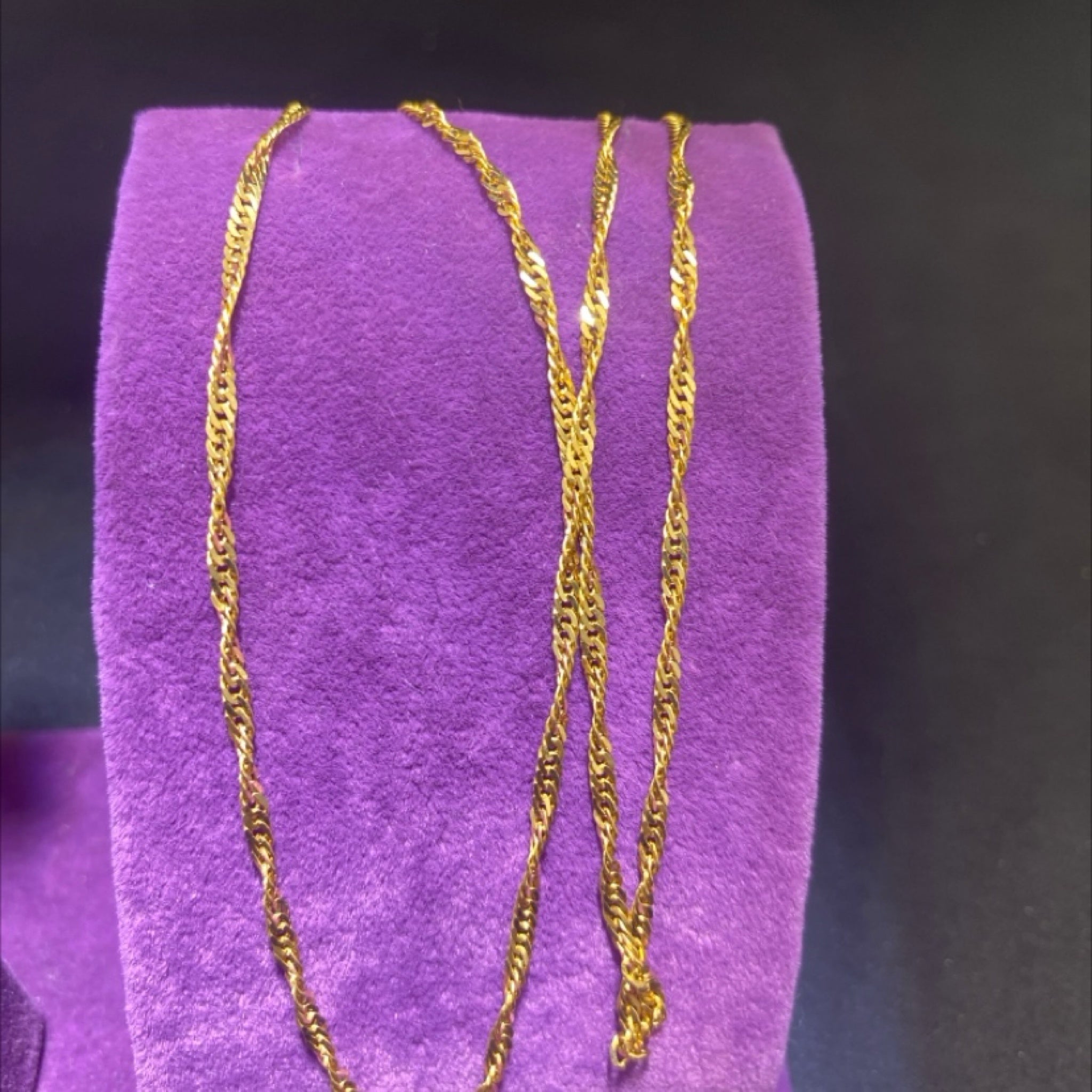 22 Ayar Altın Kolye Singapur Modern Tasarım 7.61gr Kadın - KL00038